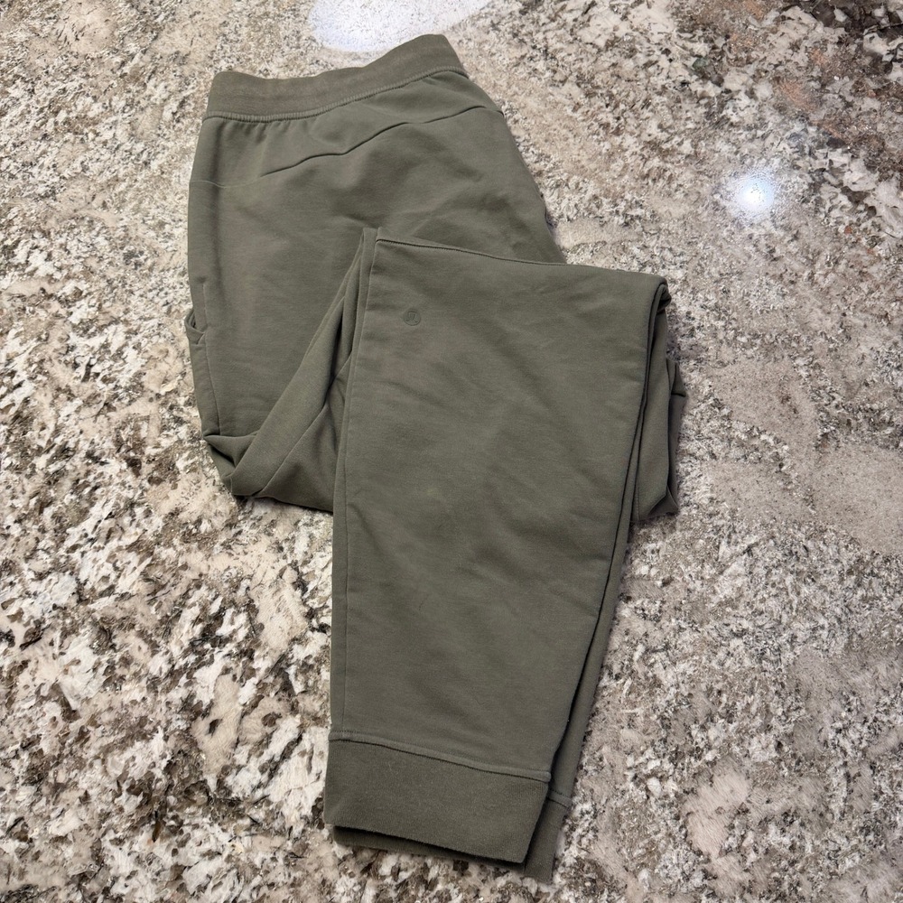 Lululemon Mens City Sweat Jogger Olive Green XL Tapered French Terry Pants